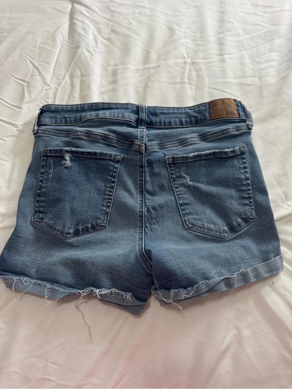 Aeropostale Distressed Light Blue Denim Shorts